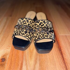 Lisa Vicky Platform Shoes with Leopard Print